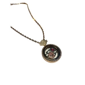 LG Bling Rose Gold Tone Circle Ride Locket