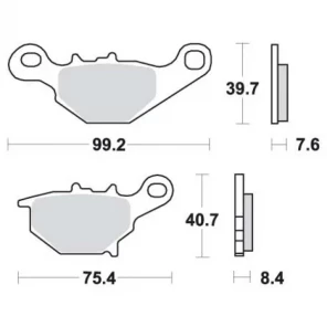 SBS BREMSEKLOSSER SINTER RM85/05