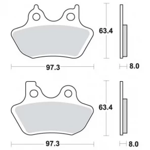 SBS BREMSEKLOSSER H-D SINTER BAK