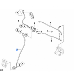 Brake hose front Bromsslang fram ABS