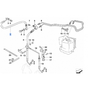 Brake hose Bromsslang ABS/L=410mm